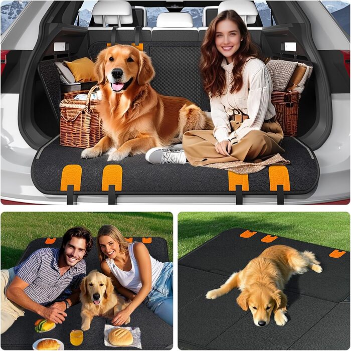 Водонепроникна автодека Dogat для собак з боковим захистом та оглядовим вікном, з кріпленням на ремінь безпеки, легко миється