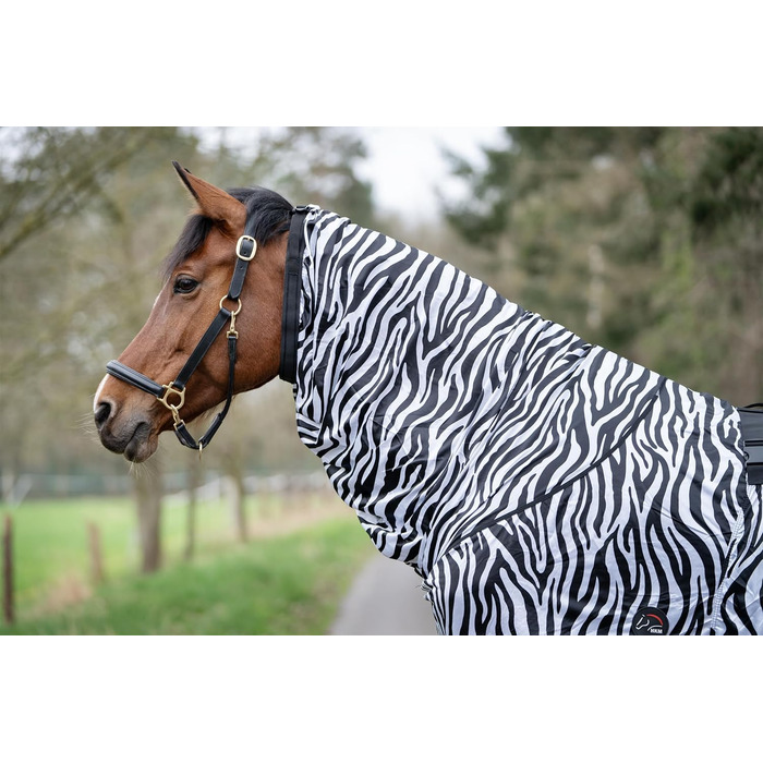 HKM 7238 Захисна попона від екземи та комах для коней Zebra, 155 см