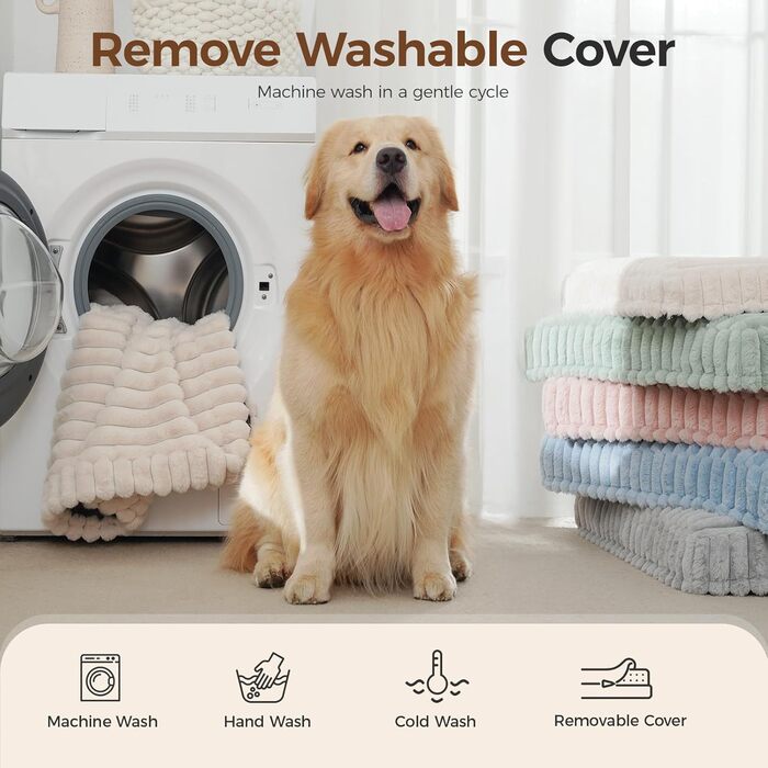 Ортопедичне ліжко для собак середніх порід, водонепроникне, з антиковзним дном, з піною типу 