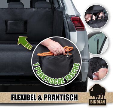 Захисна килимок у багажник BigDean для собак та багажу з захистом бокових стінок та бампера – водонепроникний та брудовідштовхуючий