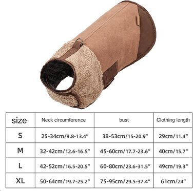 Зимова куртка для собак, тепла, машинного прання, вітронепроникна, для маленьких та середніх цуценят, для дому та вулиці, прогулянок та поїздок (XL)