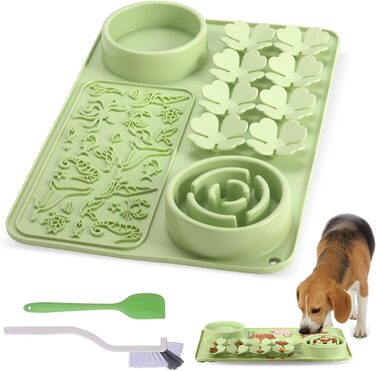 Силіконова килимок-лежанка для собак та котів - повільний годівник, інтерактивна іграшка-лежанка, антиковзаюча, для швидких їдців, для великих та маленьких порід