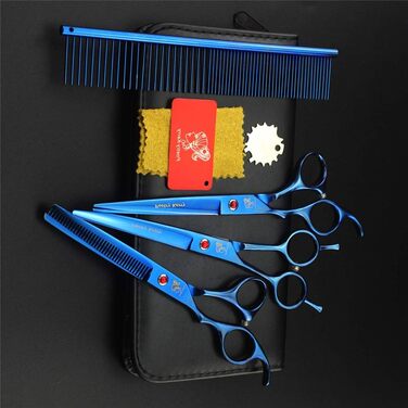 Набір для грумінгу тварин: ножиці для собак та котів, нержавіюча сталь, 7.0 дюймів