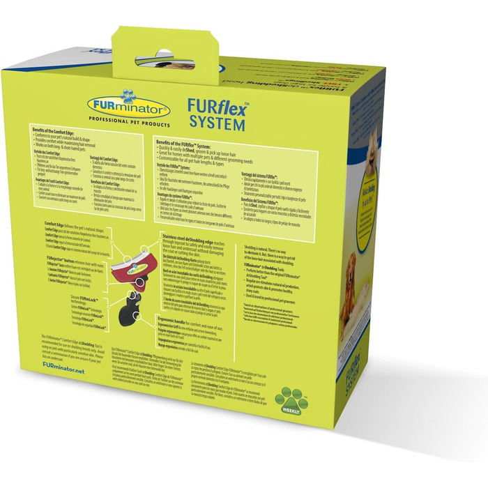 FURminator FURflex подарунковий набір для собак L, деШеддер і іграшка, червоний