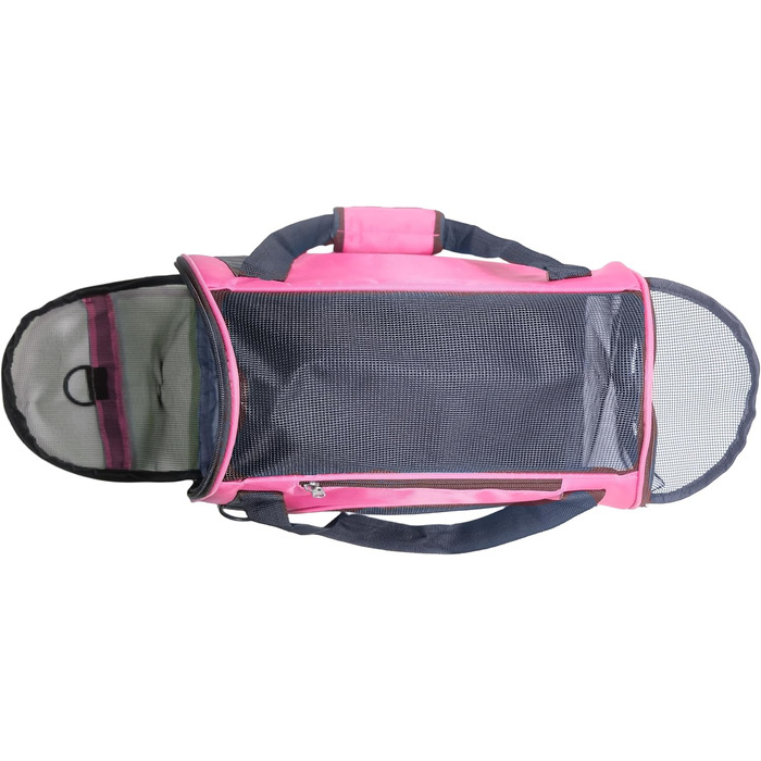Транспортна сумка для тварин Tecageaon, схвалена авіакомпаніями, для котів середнього та малого розміру, кошенят, цуценят, собак/котів, рожева, розмір M