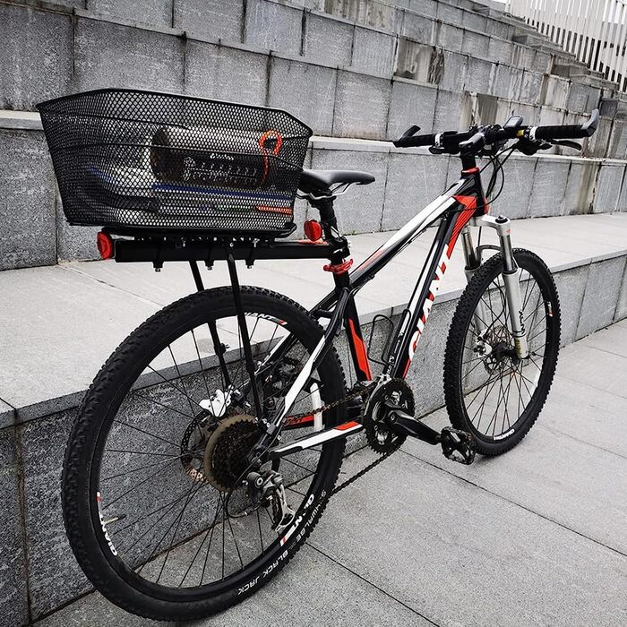 Металевий задній кошик для велосипеда, великий, стабільний, з аксесуарами для монтажу. Підходить для собак, покупок, пікніків, шкільних рюкзаків. Модель L2