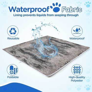 Водонепроникна ковдра для собак PAW BRANDS, преміум, 152x127 см, машинне прання, плед з штучного хутра для великих собак і домашніх тварин, захист меблів