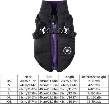 Зимовий теплий нашийник-манжет для собак, чорний, розмір Small: флісова куртка, водонепроникний, утеплений, для цуценят та собак середніх та великих порід