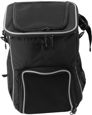 Корзина для собаки на велосипед, рюкзак для домашніх тварин та автокрісло для цуценят. Підходить для піших прогулянок, велоподорожей, кемпінгу. М'яка, розширювана, складана, для ролерів, електровелосипедів, велотримачів, котів (ЧОРНИЙ)