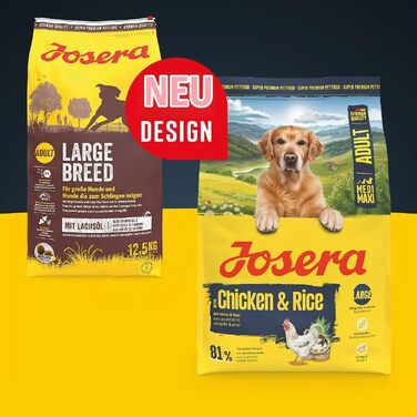 Сухий корм для дорослих собак великих порід Josera Optiness з куркою та рисом, 12.5 кг