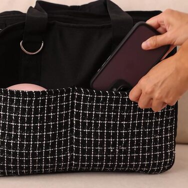 Сумка-переноска для собак та котів, велика, L 41x18x30 см, бежево-чорна