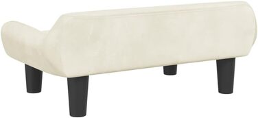 М'яке ліжко для собак та котів з велюру, 70x40x24 см, кремовий колір