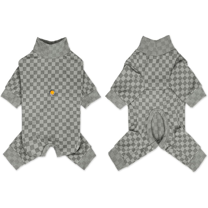 Зимовий теплий халат для собак з флісу, піжама для собак, оверхол з коміром, тепла зимова одіяння для собак середніх та великих порід, сірий, розмір XX-Large