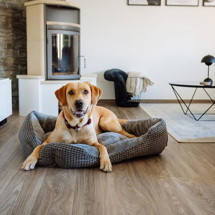 Ліжко для собак Nobby Komfortbett Classic Garik, темно-сірий, 80 x 70 x 22 см