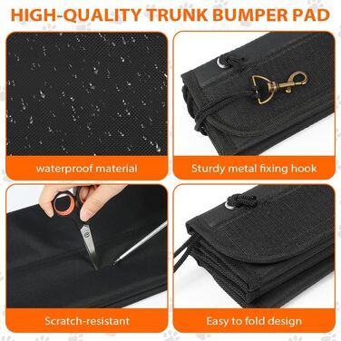 Захисна килимок у багажник для автомобіля Flintronic, 96 x 64 см, складаний, універсальний, для захисту від ударів, підходить для авто, SUV та мінівенів