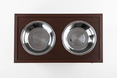 Підвищена годівниця для собак New Age Pet ECOFLEX з двома мисками з нержавіючої сталі та контейнером для зберігання з розсувною кришкою