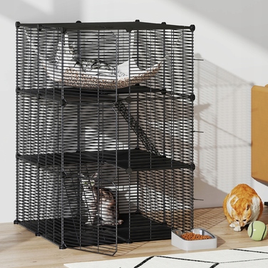 Будиночок для котів Balconera, чорний, квадратний, 104 см x 72 см x 140 см