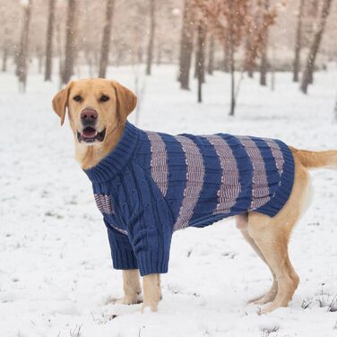 Теплий зимовий пуловер для собак маленьких порід з отвором для повідка, з малюнком 