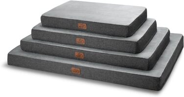 Ортопедичний лежак для великих собак Bedsure 104x74x9 см, м'який та знімний чохол, 2-в-1 з пам'яттю форми, темно-сірий