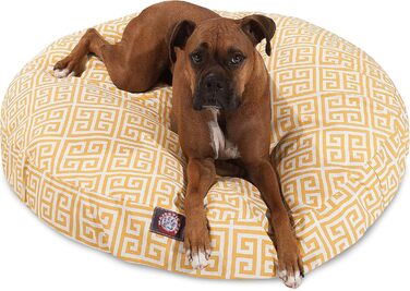 Кругле собаче ліжко Majestic Pet Products, велике, для дому та вулиці, знімний, washable cover