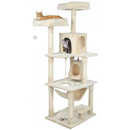 Високий когтеточка-комплекс для котів: лежанка та стовпчик для дряпання, вежа Drapaczek 161 - 220 см