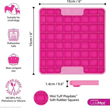 Килимок для собак LICKIMAT Mini Tuff Playdate: повільне годування, розвага та зменшення тривоги