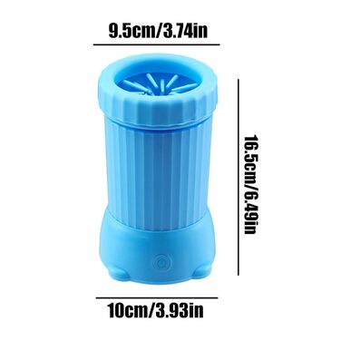 Автоматичний мийник лап для собак, електричний, USB, зелений (блакитний)