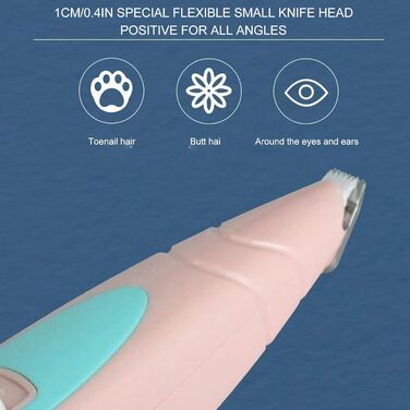 Набір для догляду за шерстю собак Flexman: акумуляторний тример, шліфувальник нігтів, для собак, котів та дрібних тварин (рожевий)