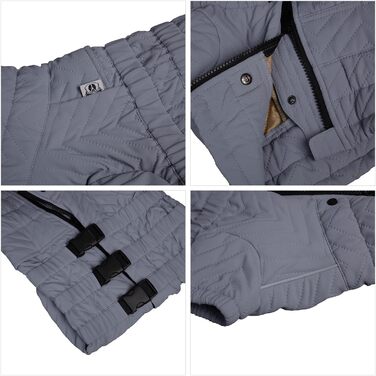 Водонепроникний теплий зимовий жилет для собак з відбиваючими елементами, сірий, XXL, 2XL