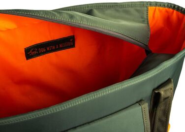 Сумка для собак Dog with a Mission | Переноска для собак | Сумка-переноска для тварин | Зелена/Помаранчева | 47 x 34 x 20 см