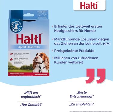 HALTI Optifit нашийник-упряж для середніх собак, анти-тяг, регульований, з м’якою накладкою на морду
