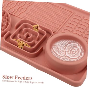 Гумова килимок для собак з присосками, неслизький, великий, силіконовий, для повільного годування, аксесуар для цуценят та собак