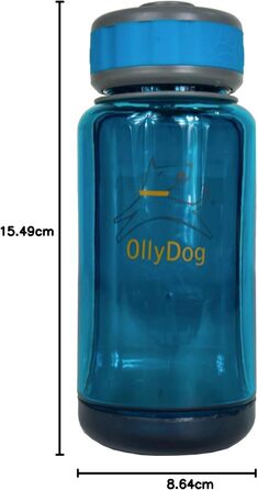 Пляшка для води OllyDog OllyBottle 600 мл, для тварин, синя