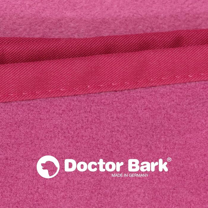 Doctor Bark М'яка флісова ковдра для собак, гігієнічна, прана при 95°C, для дивану і лежака, флісова гігієнічна ковдра для домашніх тварин, розмір L 120x90 см, гарячий рожевий, зроблено в Німеччині
