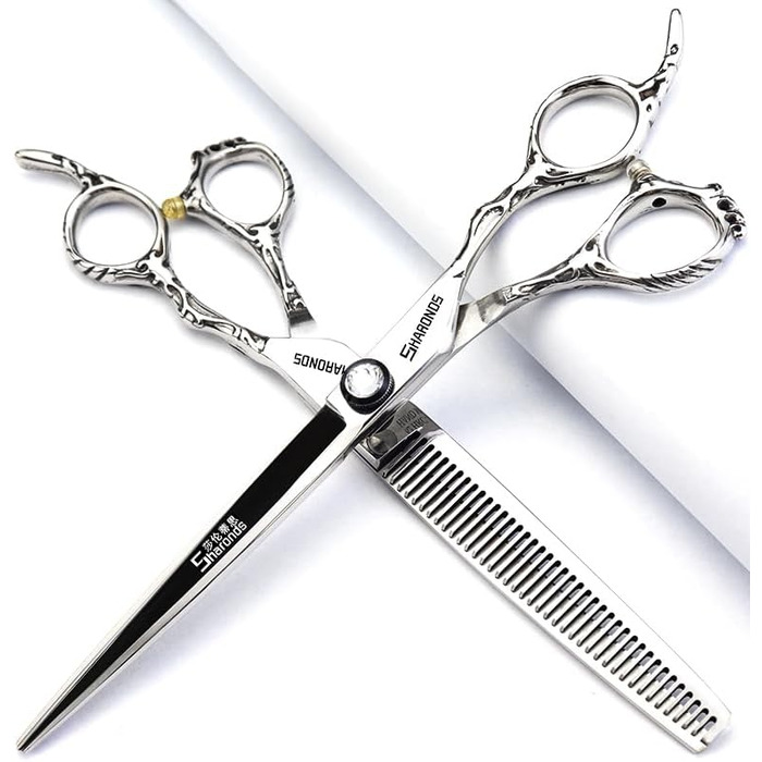Набір професійних ножиць для перукарів з індивідуальним дизайном (6 дюймів, 4 шт. / 7 дюймів, 3 шт.)