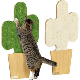 Кігтеточка для котів PawHut 2 шт. з джгутового мотузка, настінна, у вигляді кактуса, 30 x 60 см
