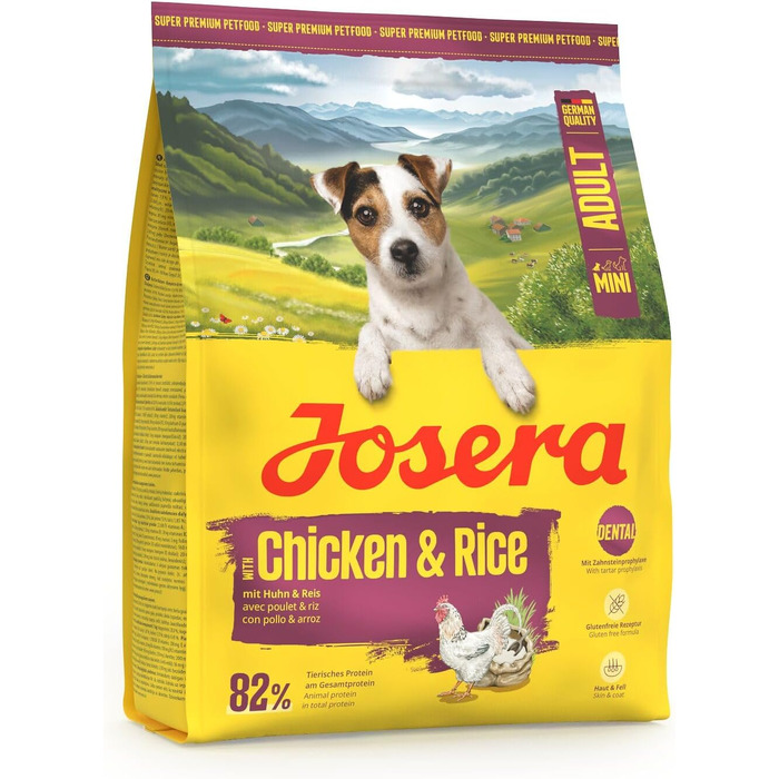 Сухий корм для малих собак Josera Mini Huhn & Reis (Курка та Рис), дорослі собаки, 10 кг