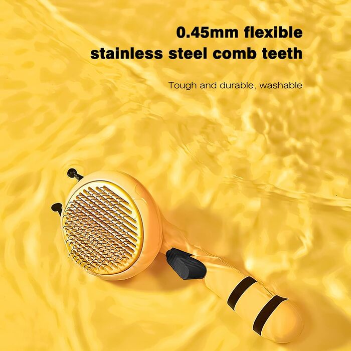 Бурштянна щітка для собак та котів: видаляє підшерсток, розплутує шерсть