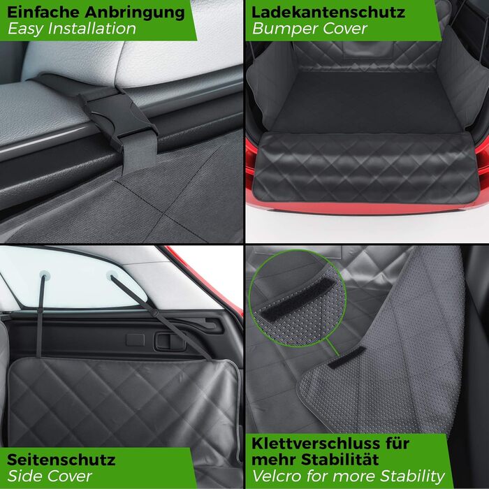 Захист для багажника автомобіля BELISY для собак: водовідштовхувальний килимок з захистом бокових стінок та краю вантажного відсіку, антиковзаюча поверхня, 185 x 101 x 35 см. Преміум якість, універсальний розмір.