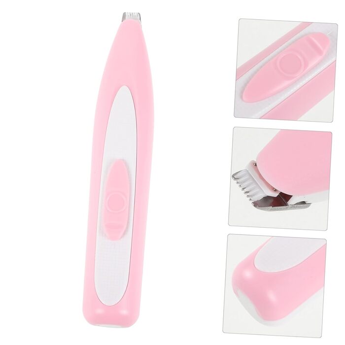 Електричний триммер для собак та котів POPETPOP (2 шт.) - безшумний, для догляду за тваринами, рожевий, 15.8*3.3cm