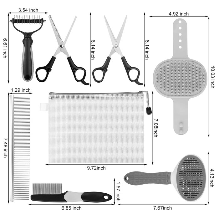 Набір для догляду за тваринами: щітка для вичісування, масажер для купання, підходить для кроликів, цуценят, кошенят