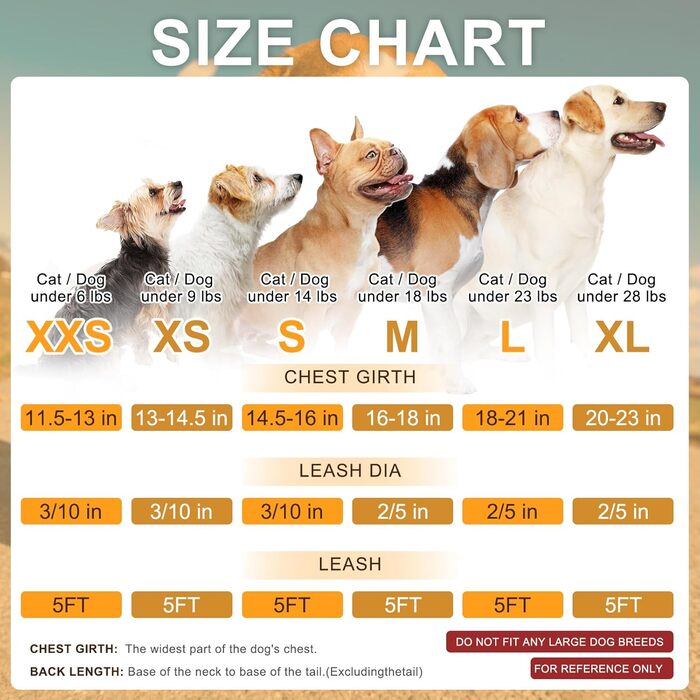 Шлейка та поводок для собак та котів BeautyzOO, м'яка сітчаста тканина, світловідбиваючі елементи, для цуценят та котів середніх та маленьких розмірів, в клітинку, XS/S, Бежевий (37-41 см обхват грудей)