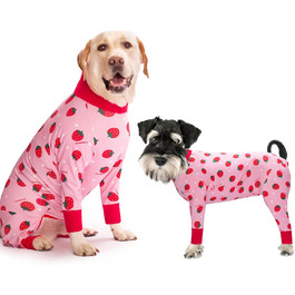 Комбінезон для собак Yeapeeto XL, полуниця: для відпочинку, захист від лизання, альтернатива конусу