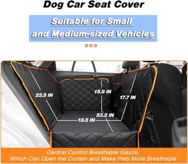 Захисний чохол на сидіння автомобіля KEYOOG для собак, килим-гамак, водовідштовхувальний, зносостійкий, антиковзний, 137x140 см
