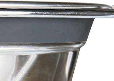 Набір мисок TRIXIE з захистом від перекидання, нержавіюча сталь, 2 шт по 1,5 л, сірий