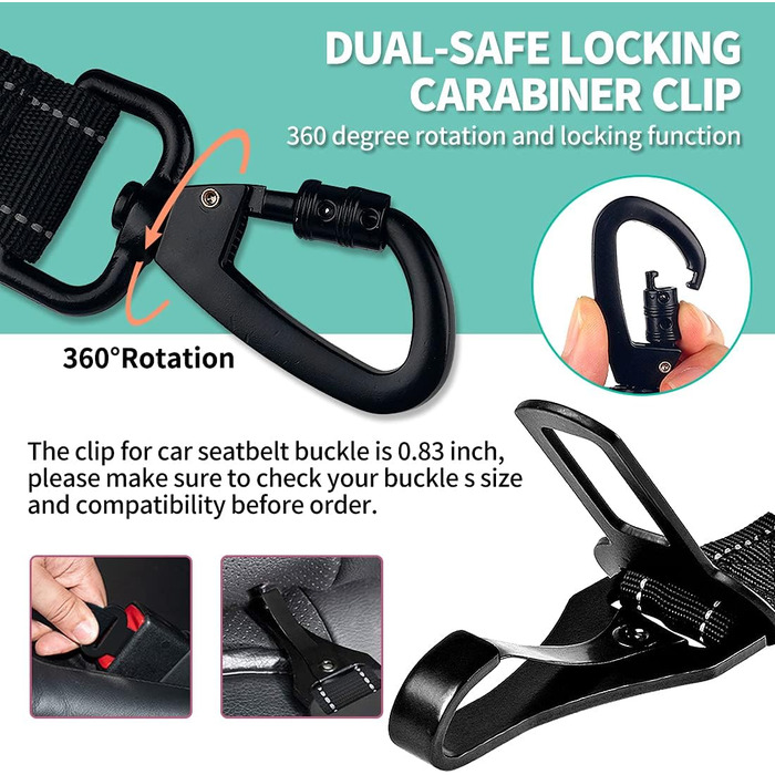 Пояс для безпеки собаки COOYOO – регульований, міцний, з відбиваючими елементами. Підходить для собак, котів та інших домашніх тварин.