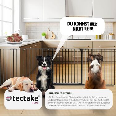 Захисне ґратка для каміну Tectake: металевий захист, огорожа, дитяче ґратка, роздільник кімнати, 5 елементів, з замком, чорний 289 см