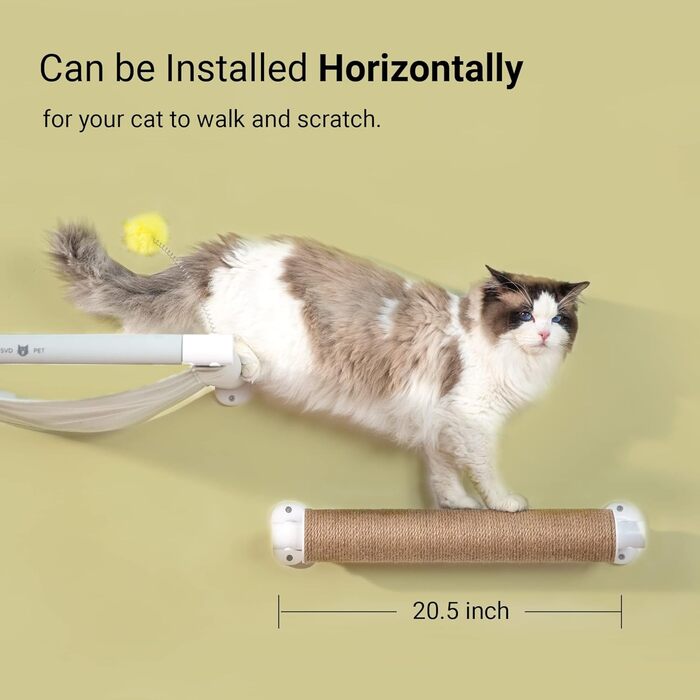 SVD.PET Дряпка для котів з натуральної джутової мотузки, настінна, зі змінним стовпчиком