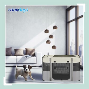 Вольєр для цуценят Relaxdays, розкладний, 43x71x55 см, для дому та саду, переносний, оксфордська тканина, багато кольорів