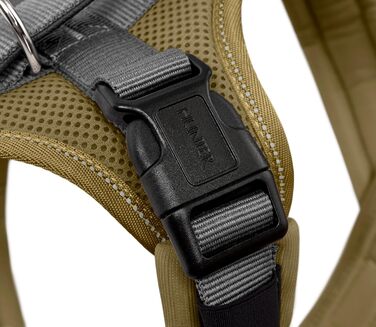 Нашийник для собак HUNTER Hundegeschirr Maldon UP, оливковий/сірий, S-M: м'який, комфортний, з 3M Scotchlite, регулюється